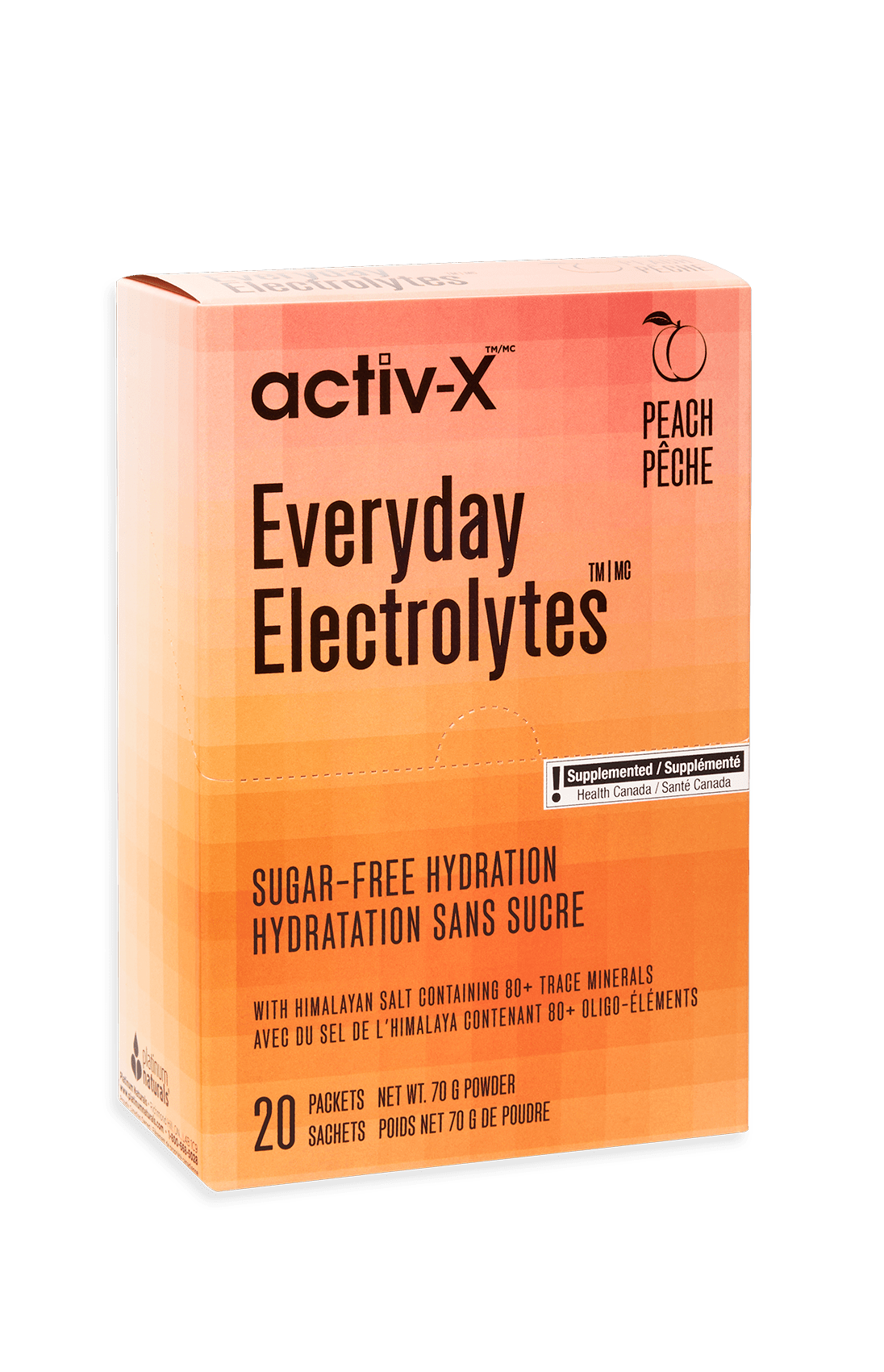 Platinum Naturals Peach Activ-X Everyday Electrolytes Case