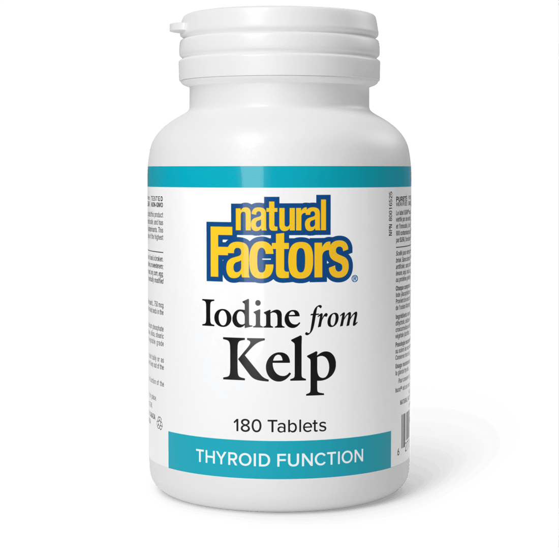 Natural Factors Iodine From Kelp - 180 Tabs