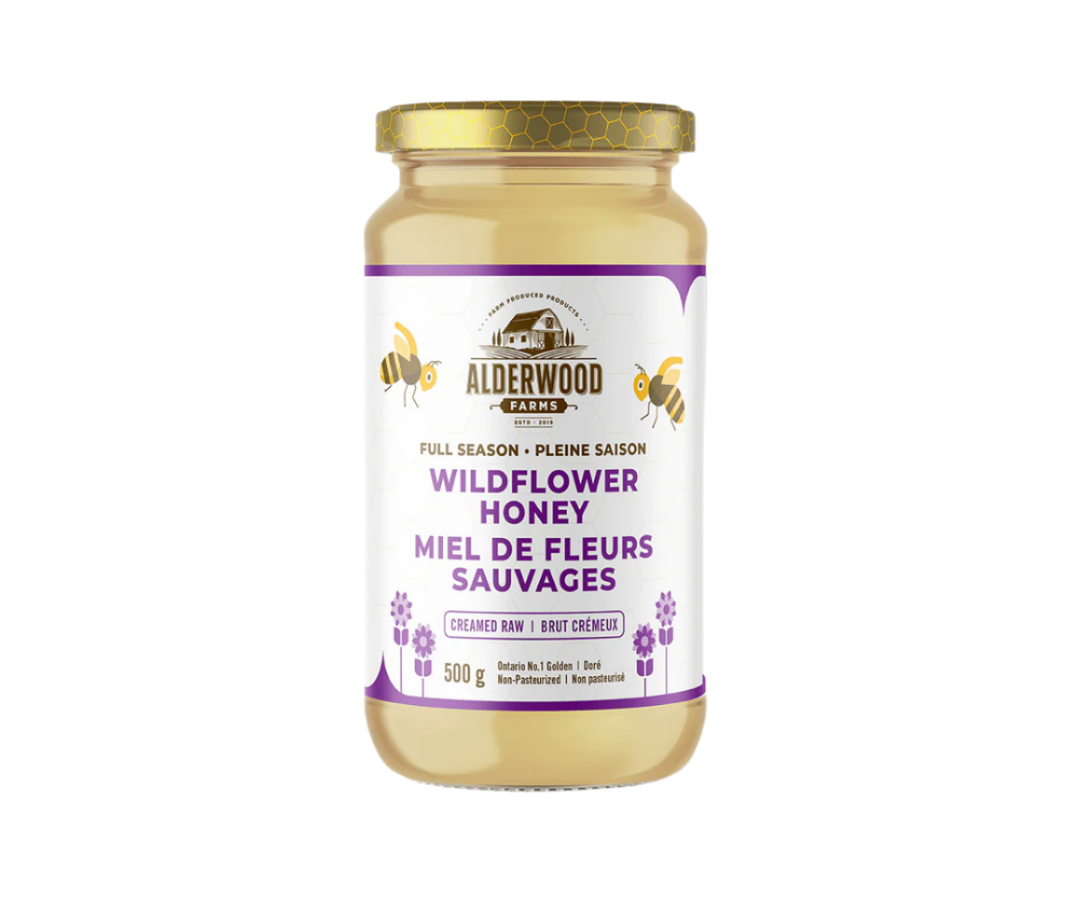 Full Season Creamed Raw Wildflower Honey
