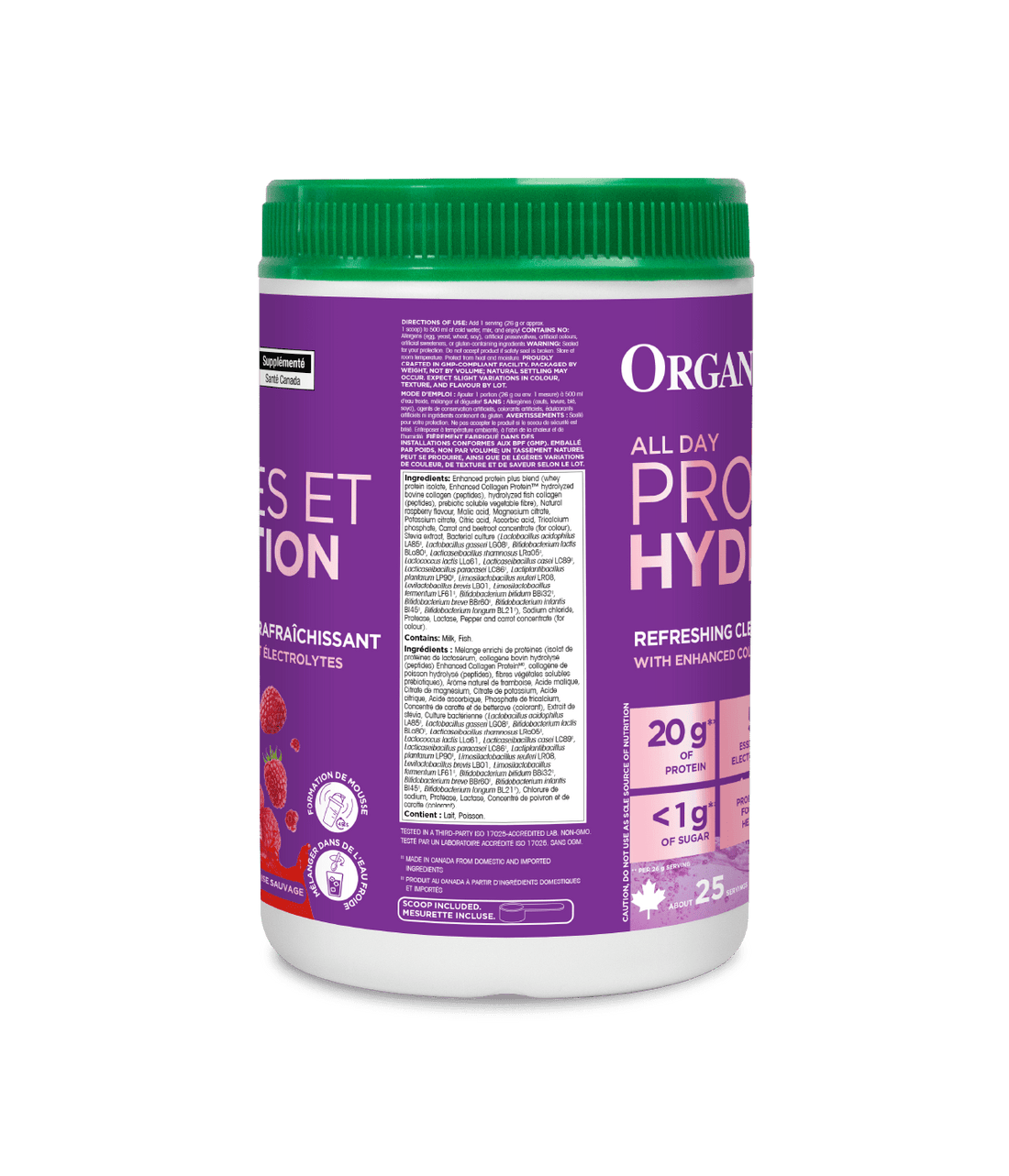 Organika Wild Raspberry All Day Protein Hydrator