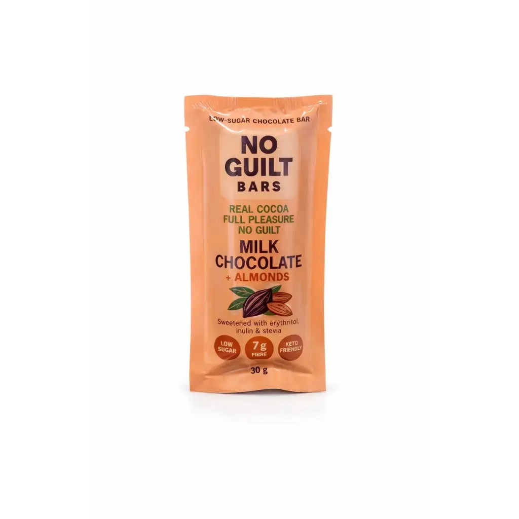 No Guilt Milk Chocolate + Almonds Bar