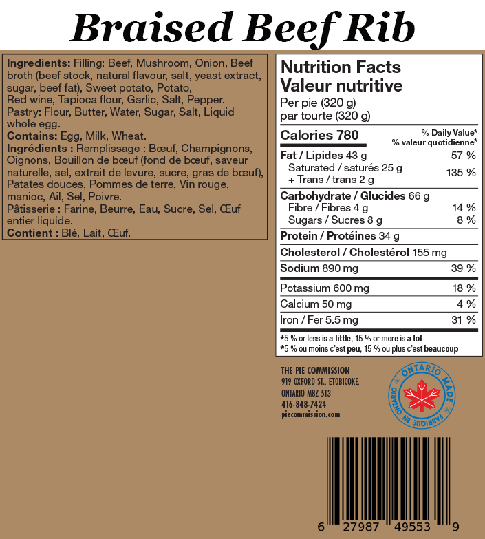 Pie Commission Braised Beef Rib Pie