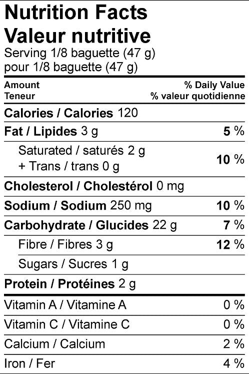 Thornbury Bakery Original Chia Baguette