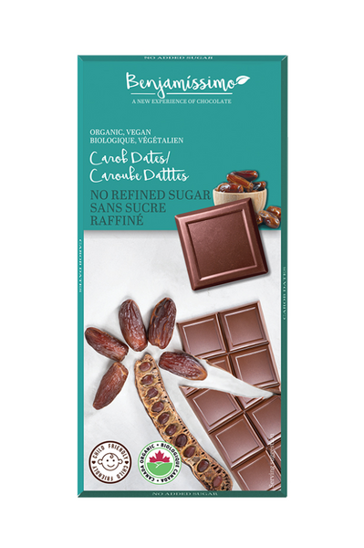 Organic No Sugar Added Carob Dates Chocolate