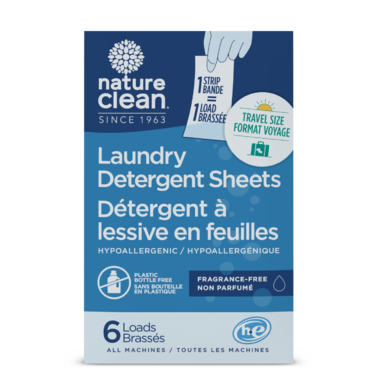 Nature Clean Fragrance-Free Laundry Detergent Sheets