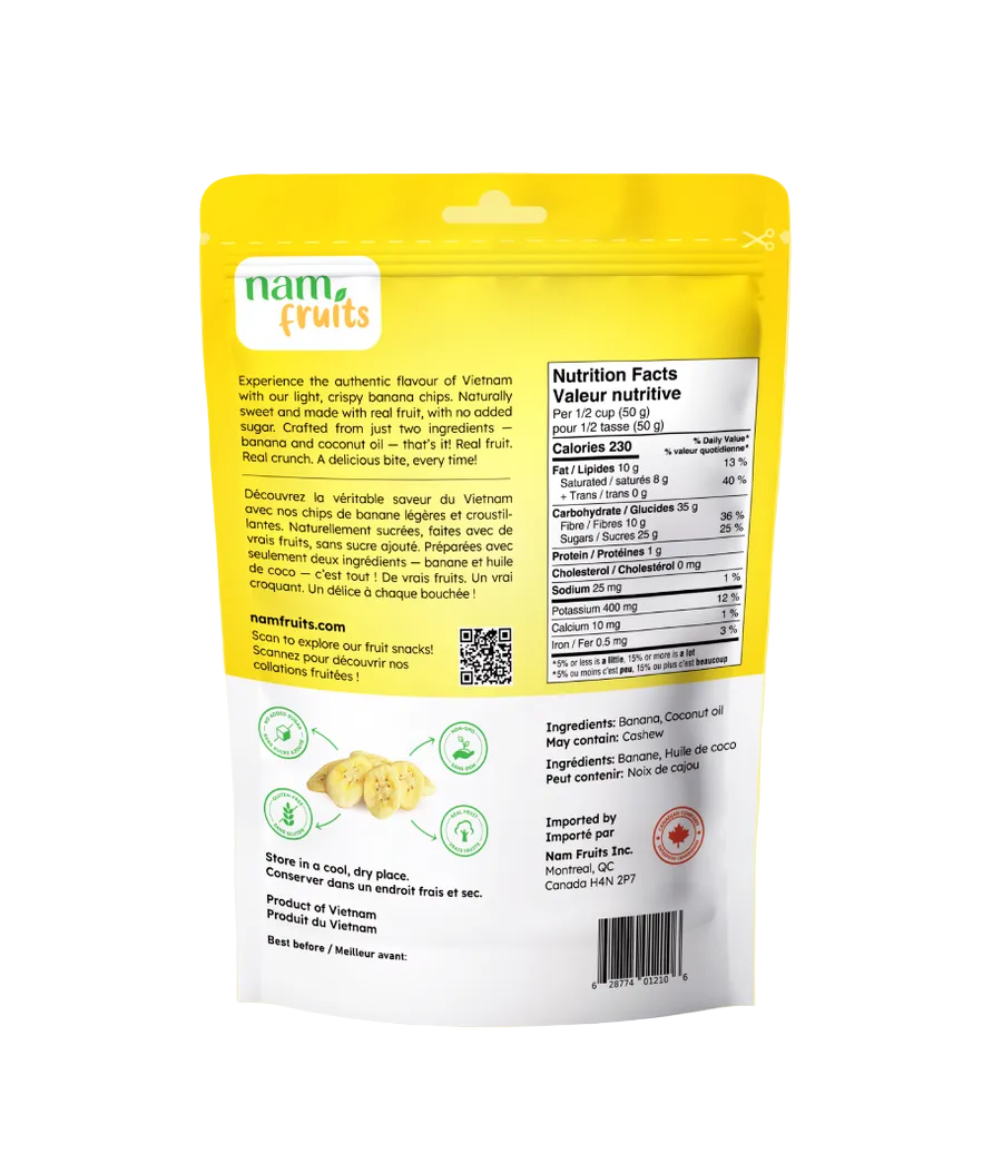 Nam Fruits Crispy Banana Chips