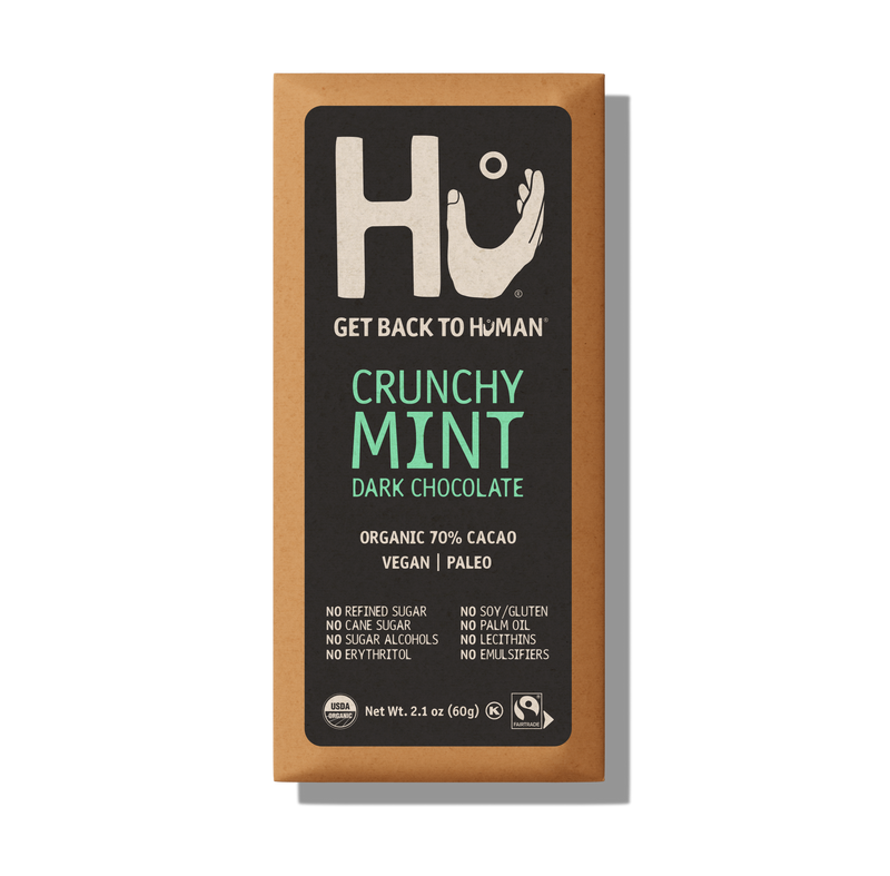 Organic Crunchy Mint Dark Chocolate Bar
