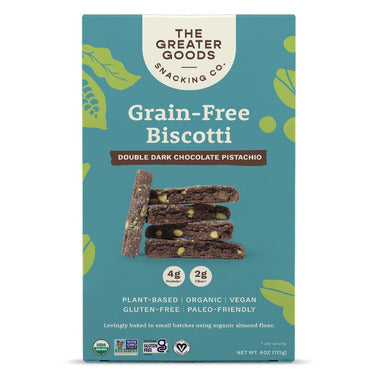 Organic Vegan Grain-Free Double Dark Chocolate Pistachio Crackers