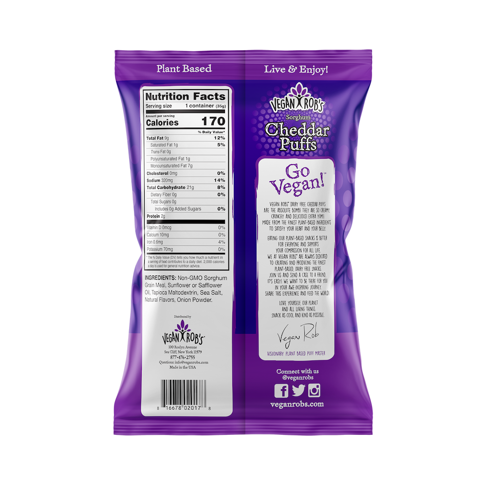 Vegan Robs Dairy Free Cheddar Puffs