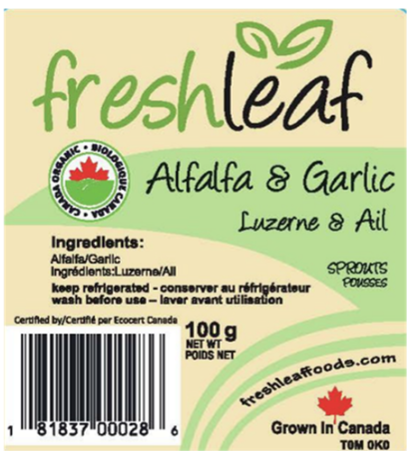 Organic Alfalfa & Garlic Sprouts