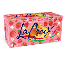 La Croix Strawberry Peach Sparkling Water Case