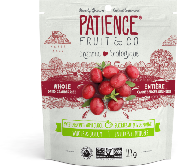 Organic Whole Dried Cranberries, Sweetened with Apple Juice