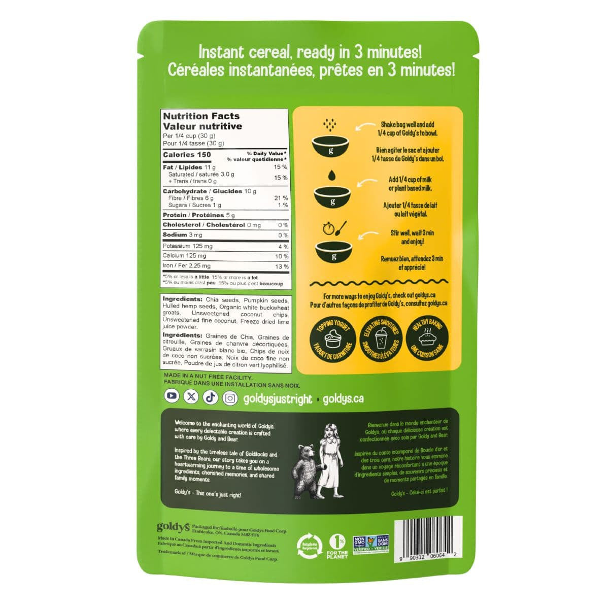 Goldys Coconut Lime Superseed Cereal