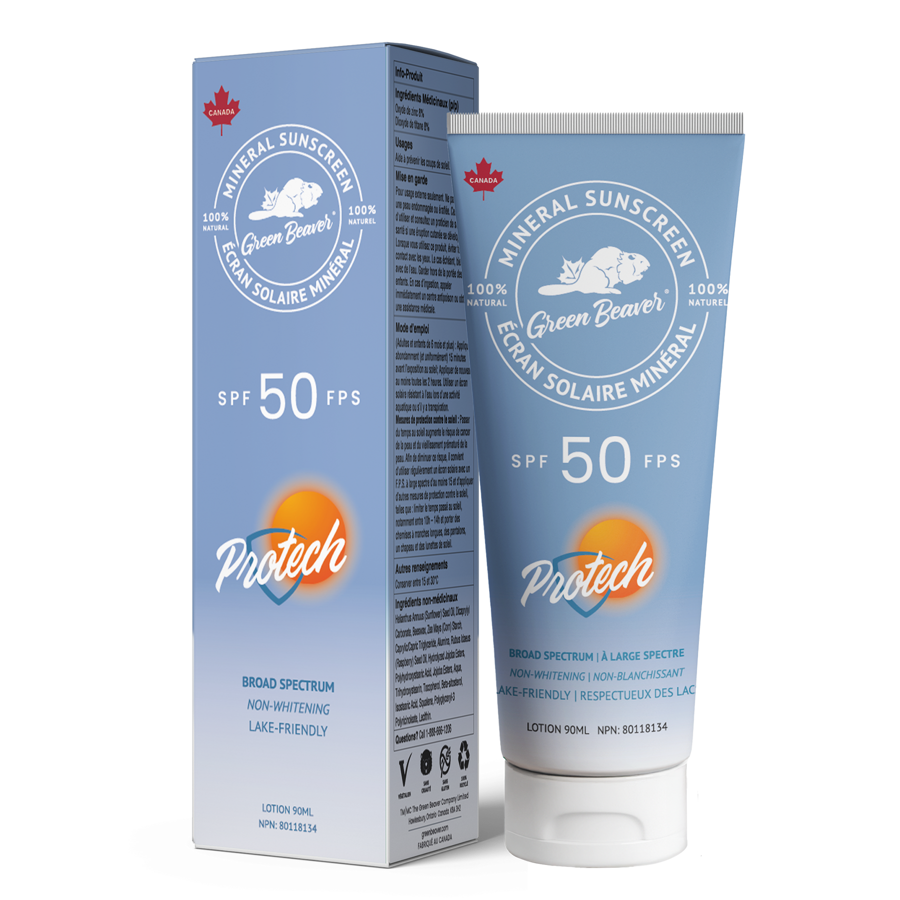 Green Beaver SPF50 Adults Hypoallergenic Braod Spectrum Mineral Sunscreen