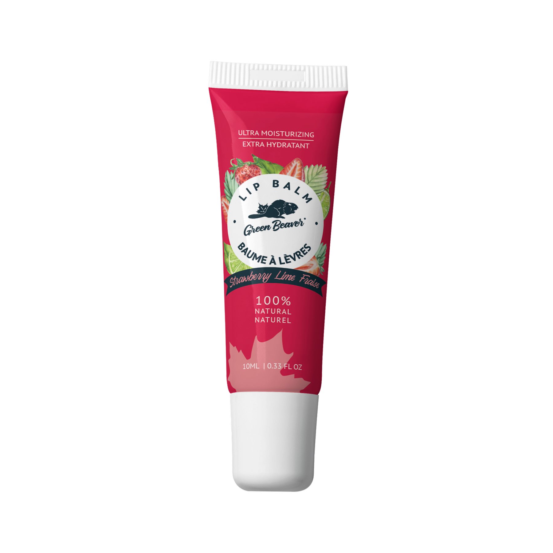 Green Beaver Strawberry Lime Lip Balm with Shea Butter