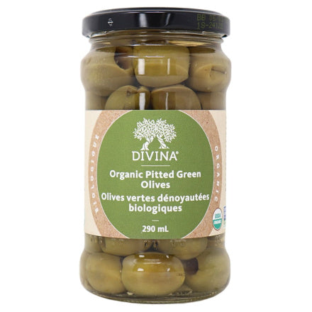 Organic Divina Pitted Green Olives
