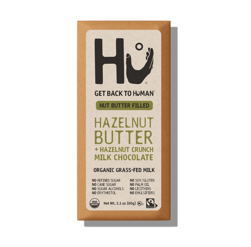 Hu Organic Hazelnut Butter + Hazelnut Crunch Milk Chocolate Bar