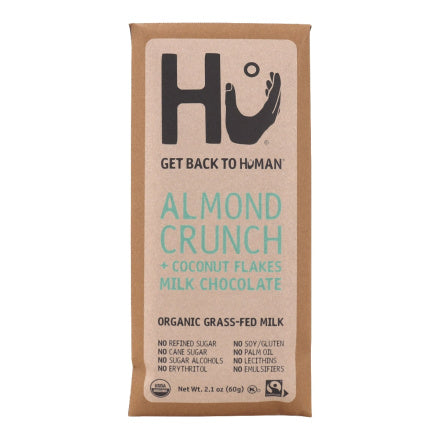 Organic Almond Crunch + Coconut Flakes Milk Chocolate Bar