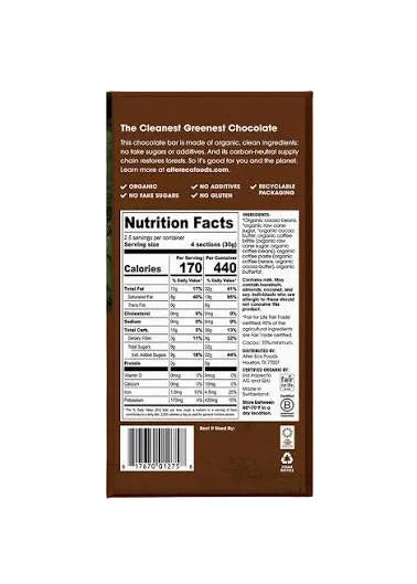 Organic 70% Coffee Brittle Dark Chocolate Bar