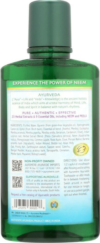 Auromere Ayurvedic Mouthwash with Neem & Peelu