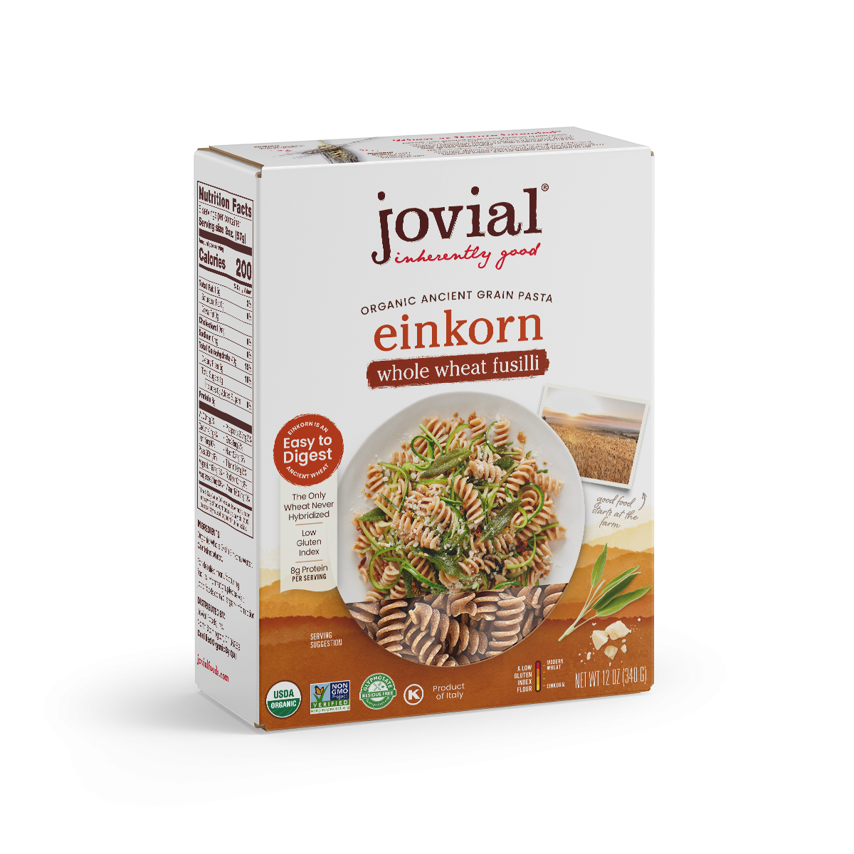 Organic Einkorn Whole Wheat Fusilli