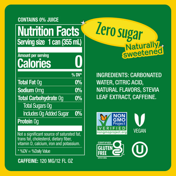 Zevia Pineapple Paradise Zero Sugar Energy Drink