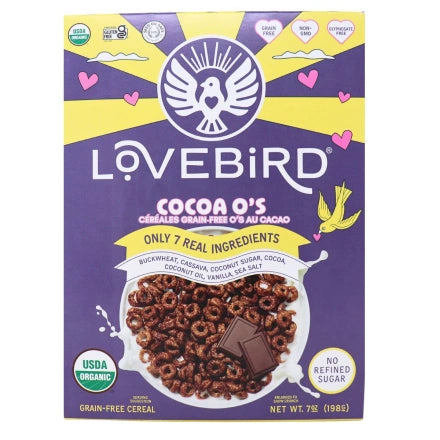 Lovebird Organic Grain-Free Cocoa O's Cereal