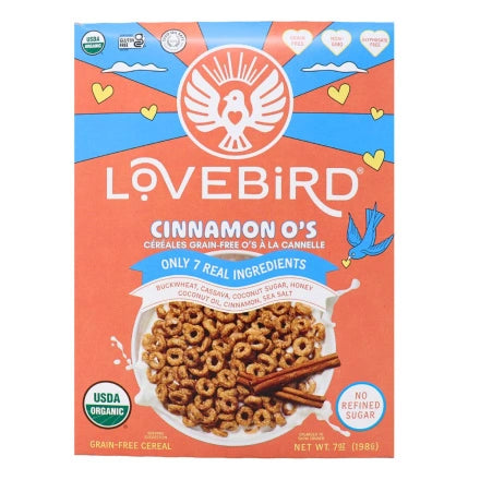 Lovebird Organic Grain-Free Cinnamon-O's Cereal