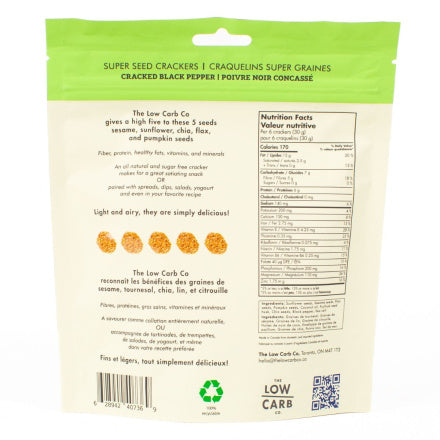 The Low Carb Co. Cracked Black Pepper Crackers