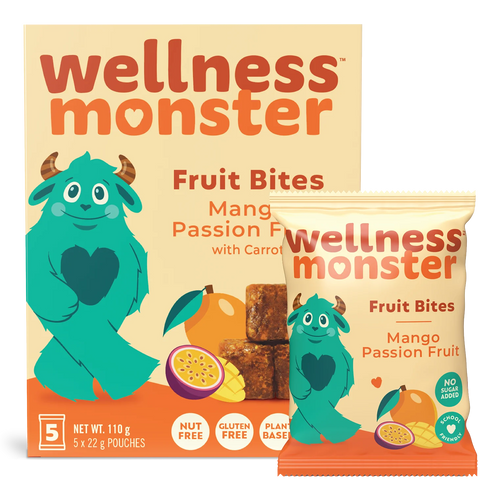 Gluten-Free Mango Passion Fruit Fruit Bites with Carrot