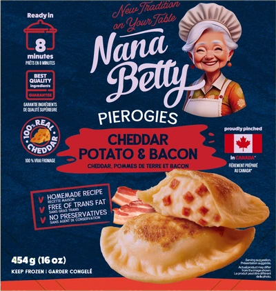 Nana Betty Cheddar Potato & Bacon Pierogies