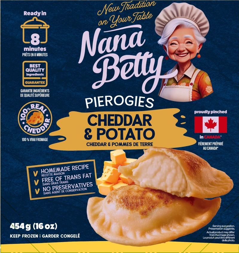 Nana Betty Cheddar & Potato Pierogies