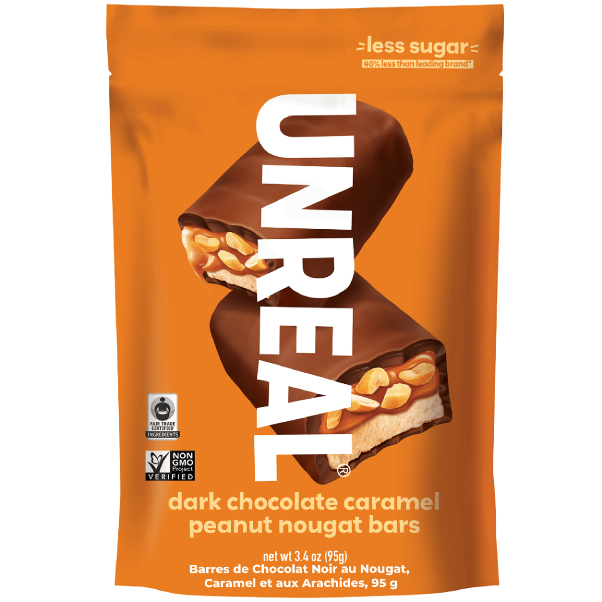 Dark Chocolate Caramel Peanut Nougat Bars