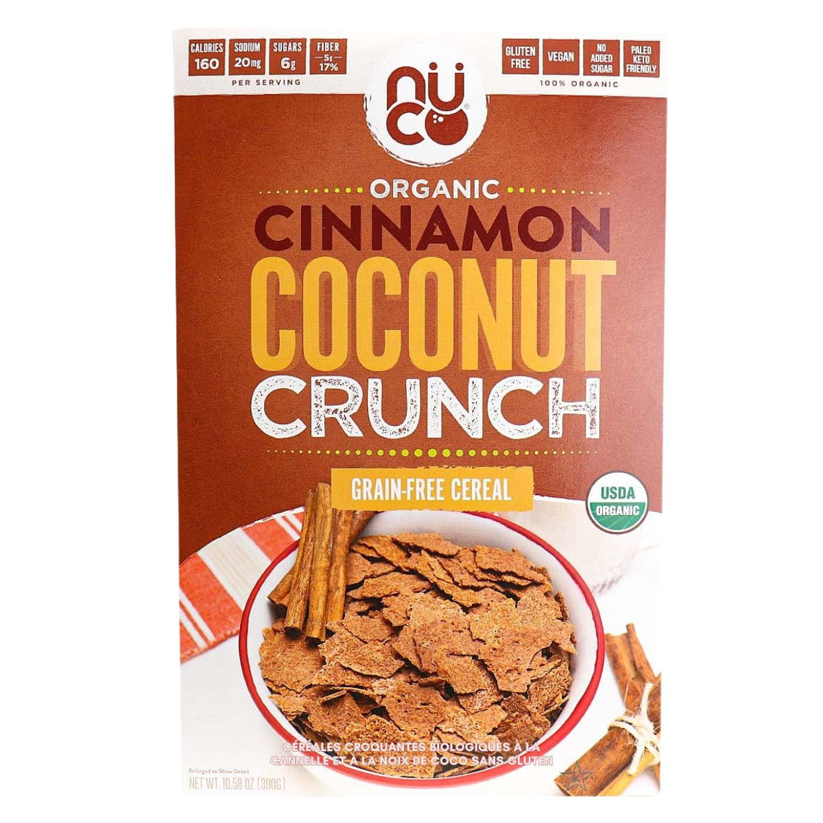 Nuco Organic Cinnamon Coconut Crunch Cereal
