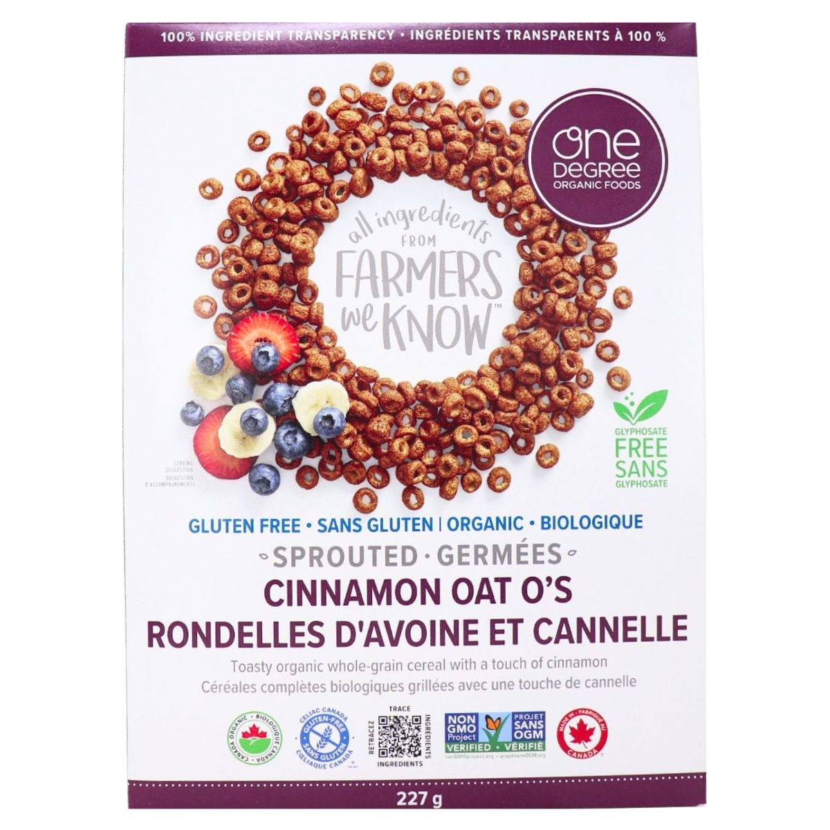 One Degree Gluten-Free Organic Cinnamon Oat O's