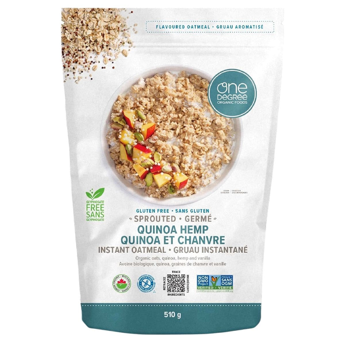 Sprouted Quinoa Hemp Instant Oatmeal