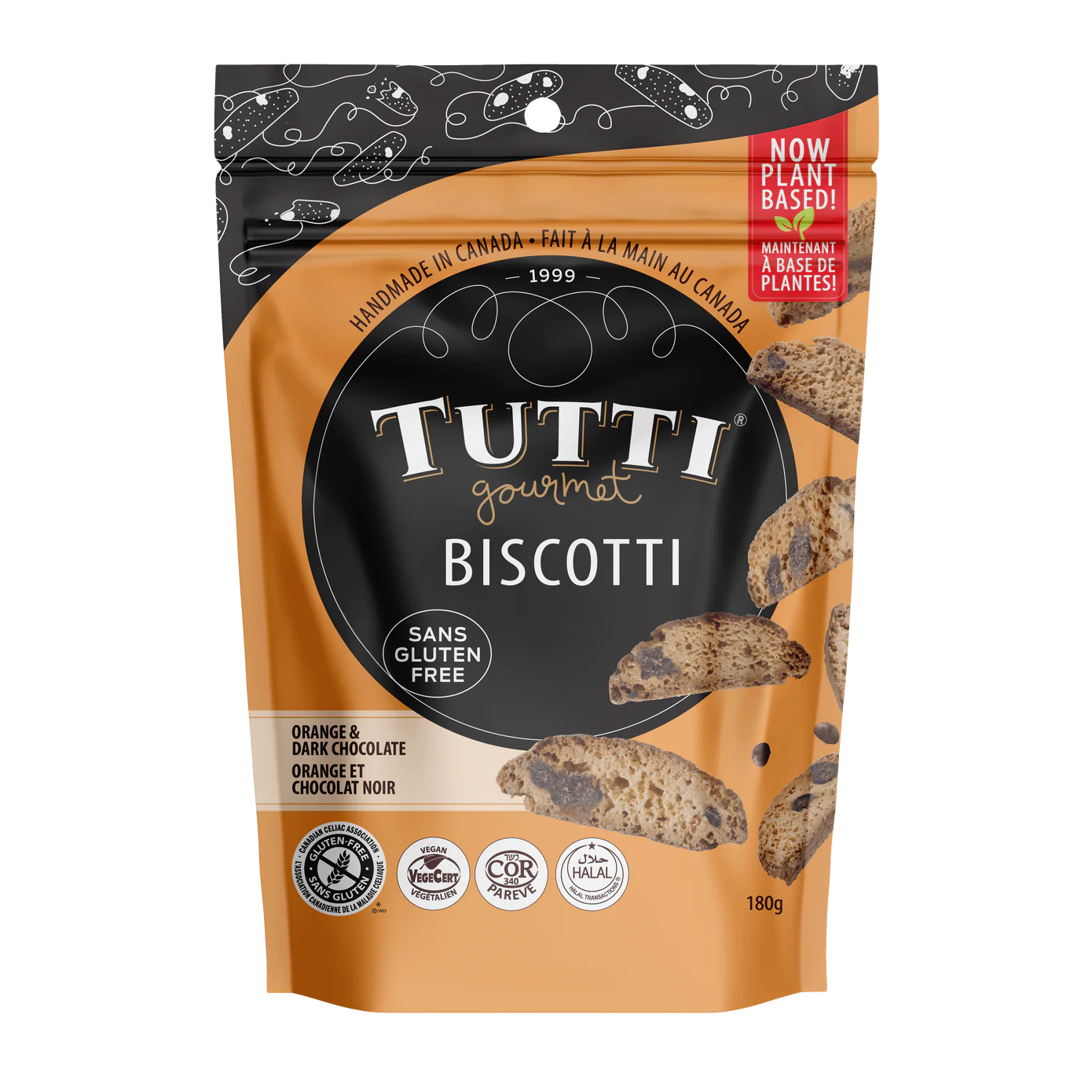 Tutti Gourmet Gluten-Free Chocolate Orange Biscotti