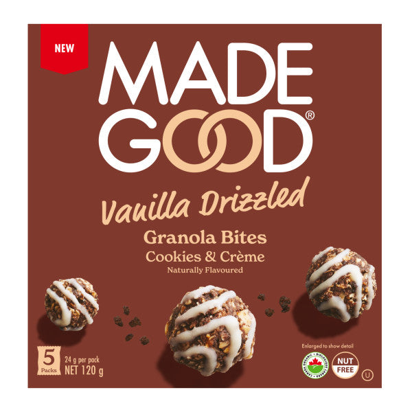 Organic Nut-Free Vanilla Drizzled Crunchy Oat Bites