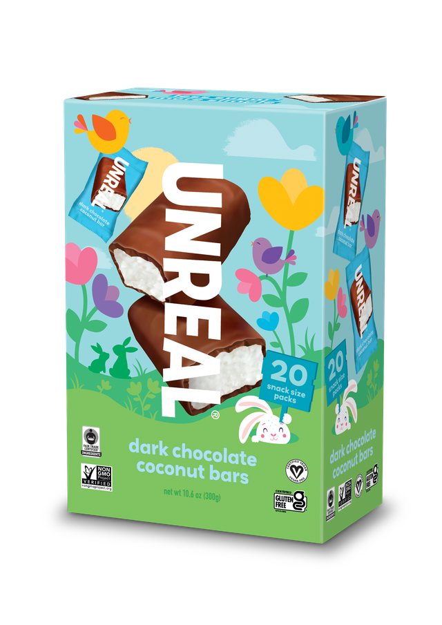 Unreal Easter Box of Dark Chocolate Coconut Bars