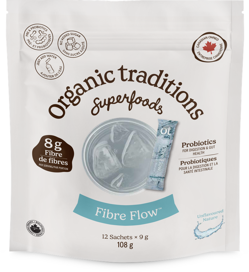 Organic Traditions Unflavored Fiber Flow 12 Pack