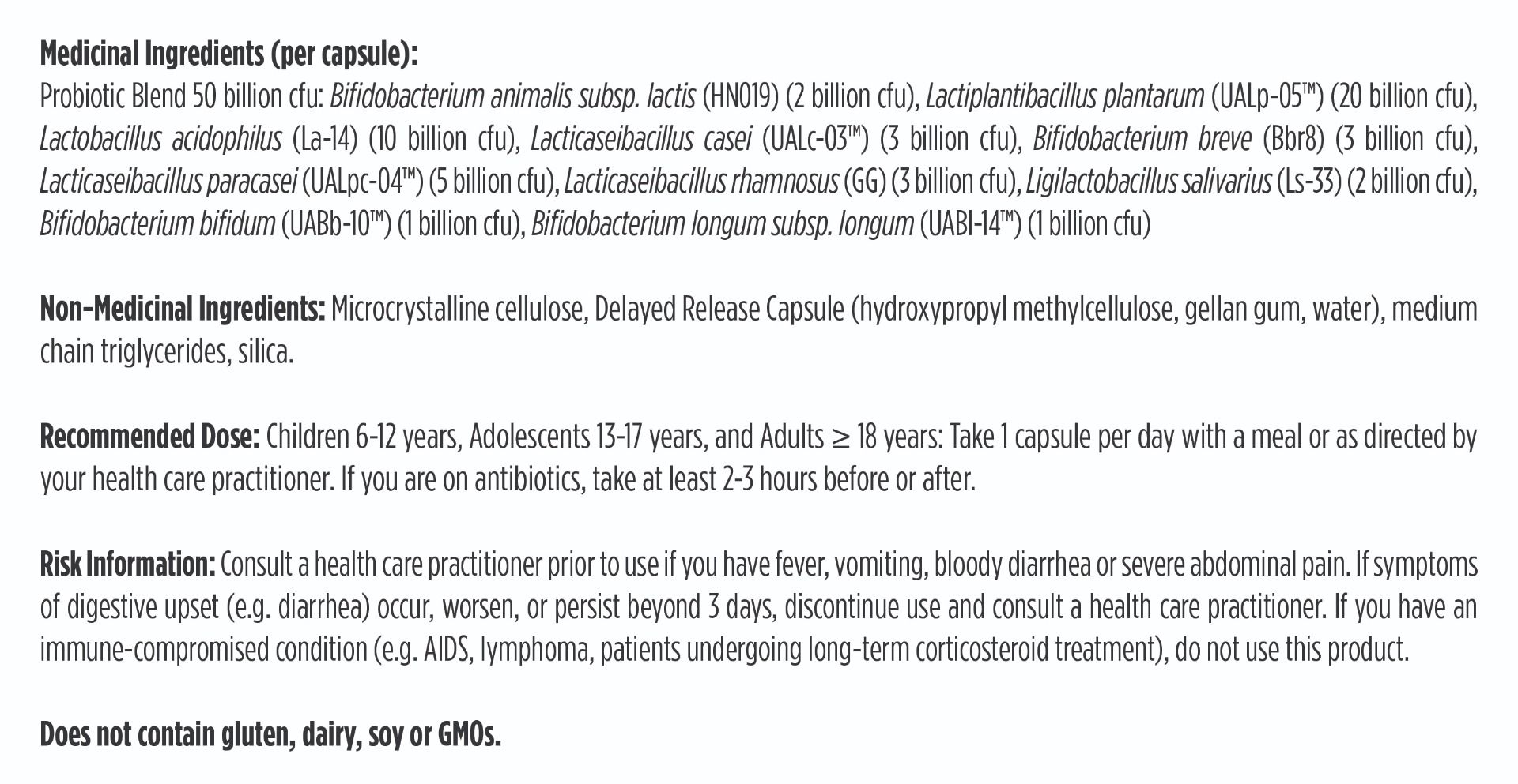 Designs for Health Probiomed 50
