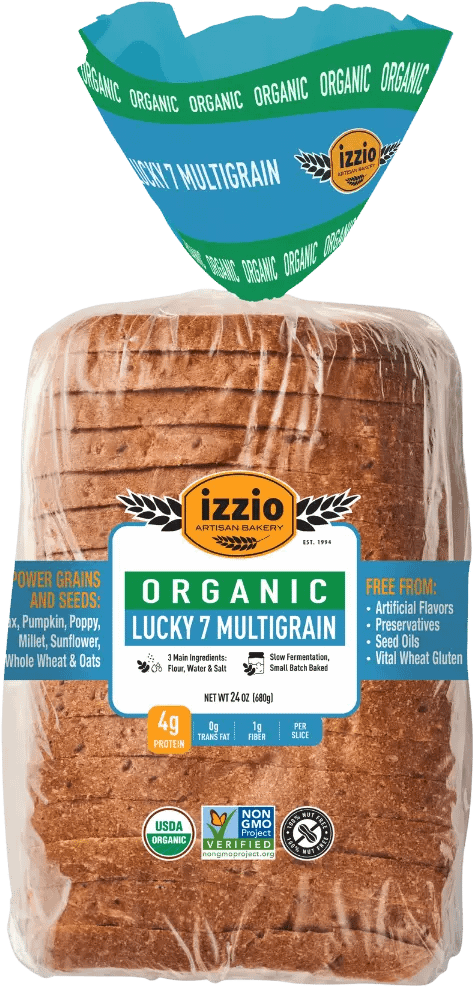 Izzio Lucky 7 Multigrain Sourdough Bread