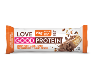 Creamy Peanut Caramel Protein Bar