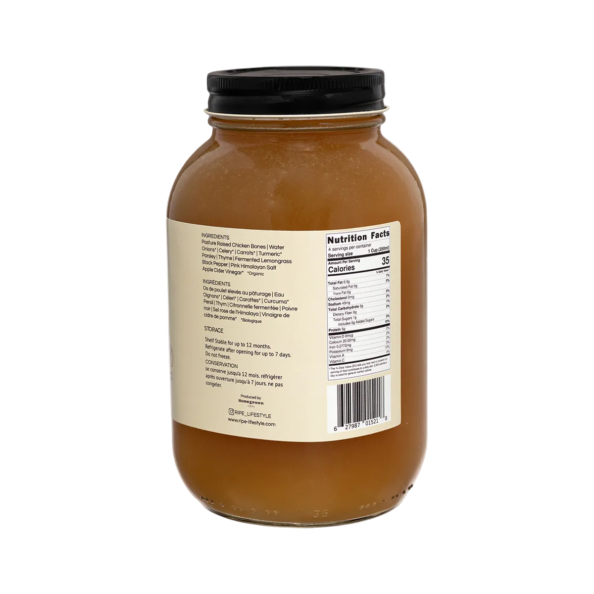 Ripe Chicken Bone Broth With Lemongrass