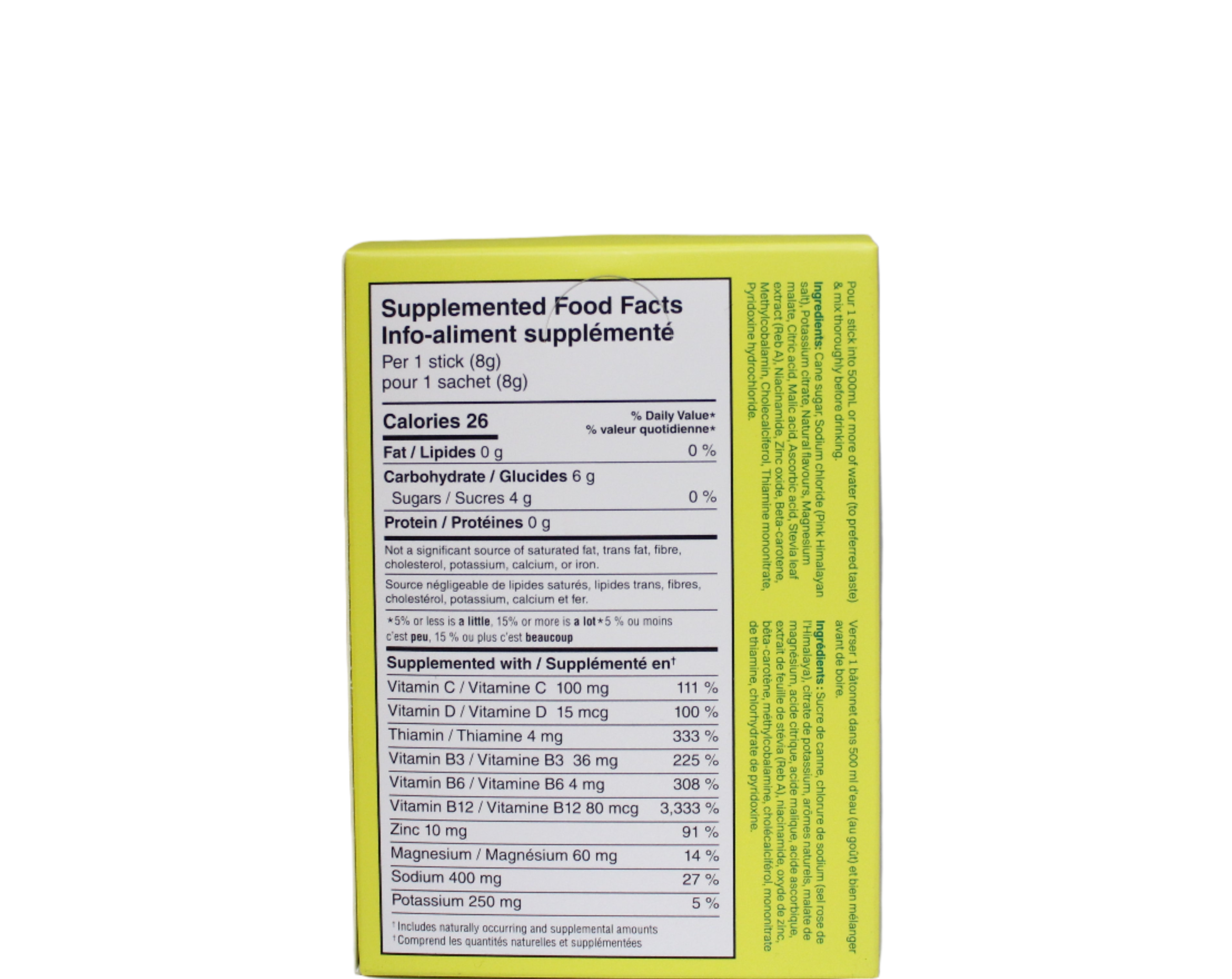 Lemon Lime Electrolyte Drink Mix Box