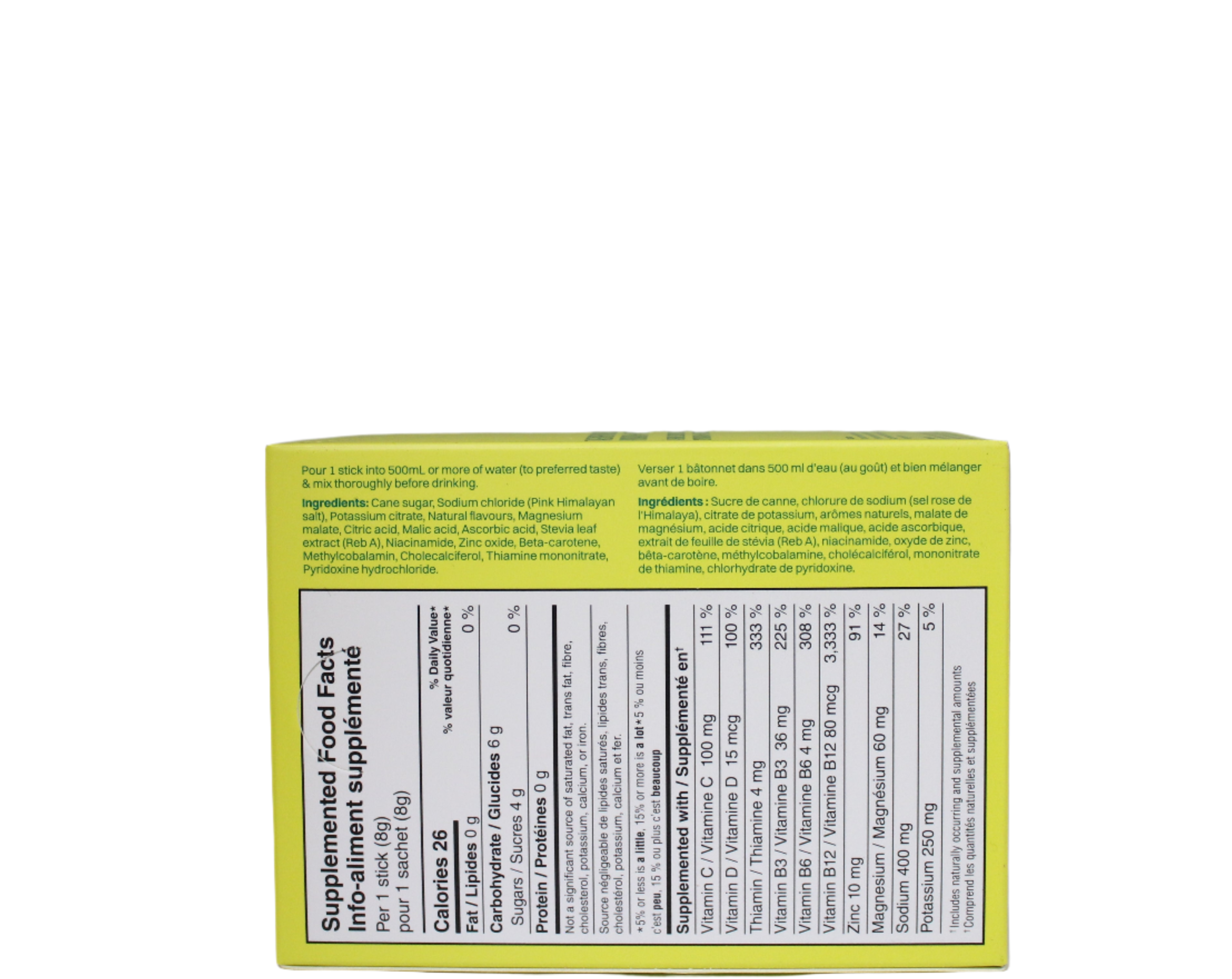 Lemon Lime Electrolyte Drink Mix Box