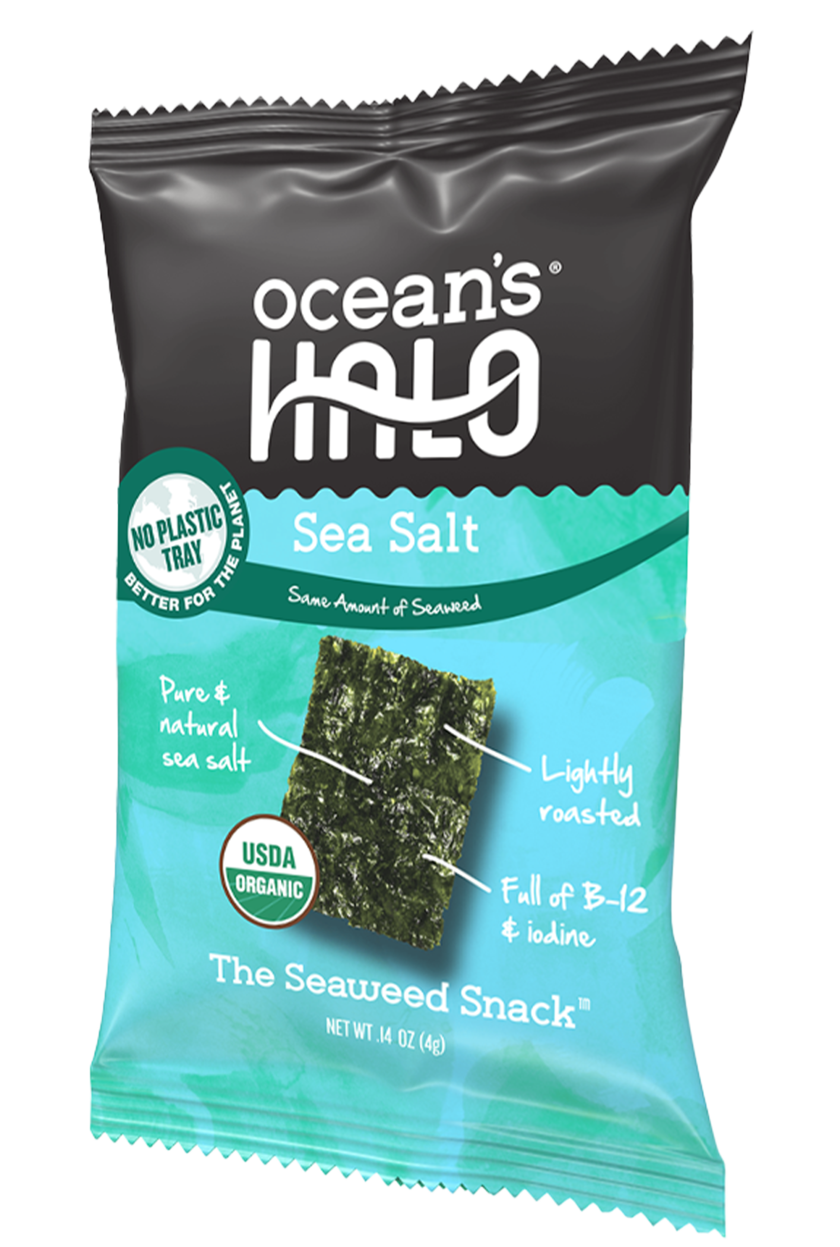 Ocean's Halo Organic Trayless Sea Salt Seaweed Snacks
