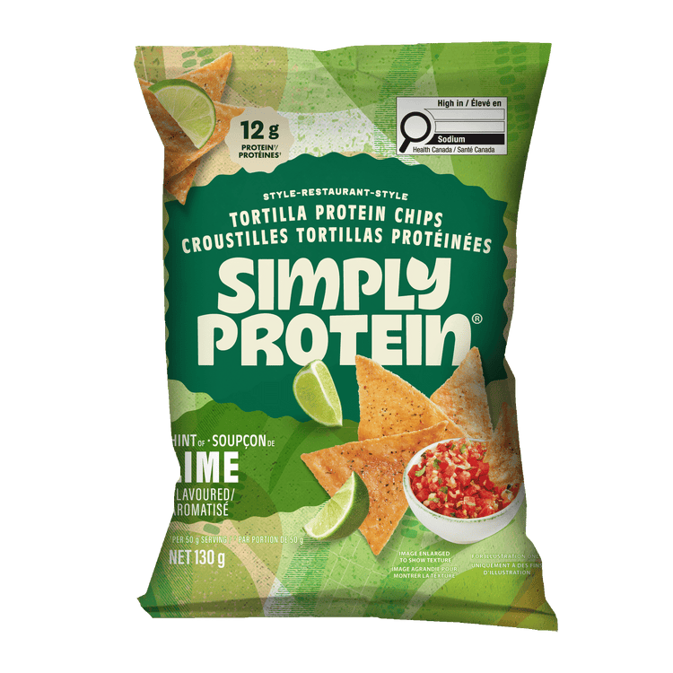 Simply Protein Gluten-Free Plant-Based Hint of Lime Tortilla Protein Chips