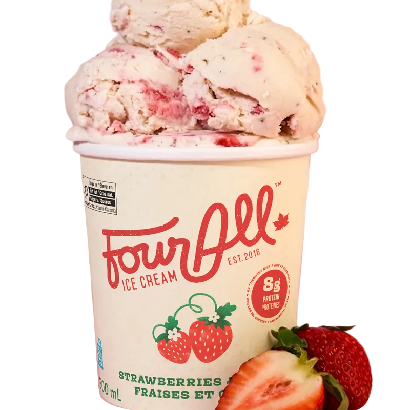 Strawberries & Cream Ice Cream