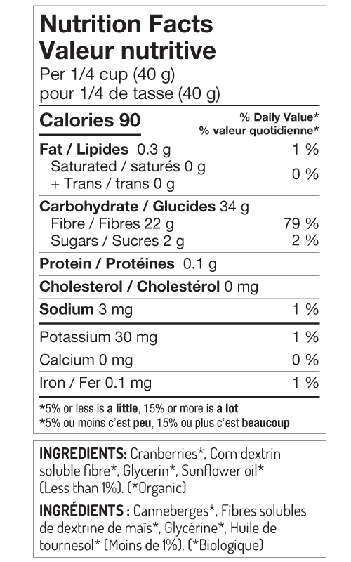 Patience Fruit & Co. Organic Dried Cranberries with No Added Sugar and Sliced